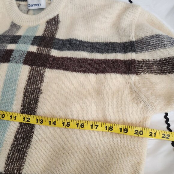 Vintage Damon 100% Pure Wool Sweater M Pullover Knit Grandpa Made in England - Picture 6 of 16